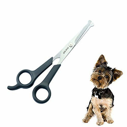 Picture of Professional Pet Grooming Scissors with Round Tip Stainless Steel Dog Eye Cutter for Dogs and Cats, Professional Grooming Tool, Size 6.70" x 2.6" x 0.43"