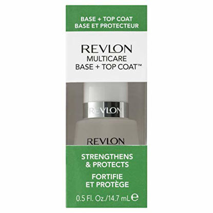 Picture of Revlon Multicare Base + Top Coat, 2 in 1 Nail Strengthener and Top Coat for Glossy Shine Finish, 0.5 oz