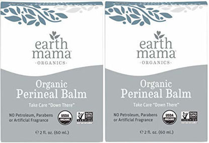 Picture of Organic Perineal Balm by Earth Mama Naturally Cooling Herbal Salve for Pregnancy and Postpartum Relief, 2-Fluid Ounce (2-Pack)