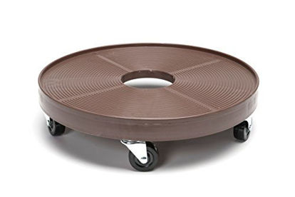 Picture of DeVault DEV3000E 16 inch Plant Dolly with Hole Espresso
