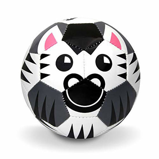Picture of Daball Kid and Toddler Soccer Ball - Size 1 and Size 3, Pump and Gift Box Included (Size 1, Happy, The Zebra)