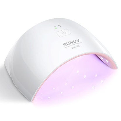 Picture of UV LED Nail Lamp,SUNUV Gel UV Light Nail Dryer for Gel Nail Polish 24W Curing Lamp with Sensor 2 Timer SUN9C