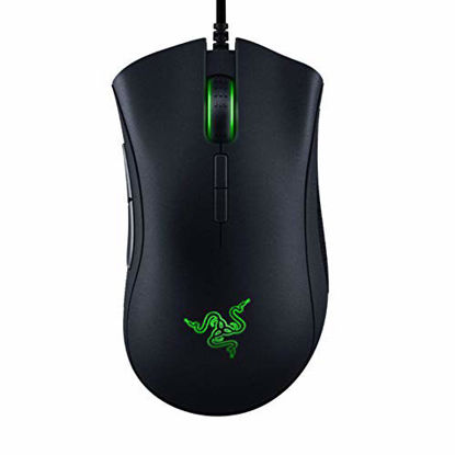 Picture of Razer DeathAdder Elite Gaming Mouse: 16,000 DPI Optical Sensor - Chroma RGB Lighting - 7 Programmable Buttons - Mechanical Switches - Rubber Side Grips - Matte Black