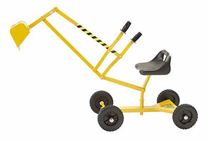 Picture of Reeves International The Big Dig and Roll Ride-On Working Excavator with Wheels, Sandbox Excavator with 360° Rotation, Great for Sand, Dirt and Snow, Steel Outdoor Play Toy