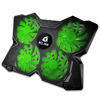 Picture of KLIM Wind Laptop Cooling Pad - Support 11 to 19 Inches Laptops, PS4 - [ 4 Fans ] - Light, Quiet Rapid Cooling Action - Ergonomic Ventilated Support - Gamer USB Slim Portable Gaming Stand - Green