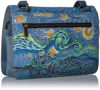 Picture of Anna by Anuschka womens Anna Anuschka, Handpainted Leather Medium Saddle Crossbody-love in Paris Cross Body Handbag, Love Paris, One Size US