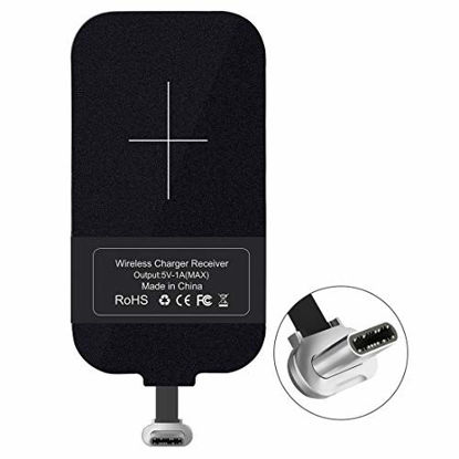 Picture of [Short Version] Type C Wireless Charging Receiver, Nillkin Magic Tag USB C Qi Wireless Charger Receiver Chip for Google Pixe/2/3a/Nexus 6P and Other USB-C Phones