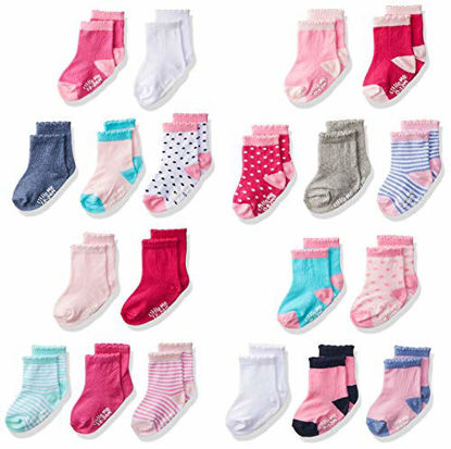 Picture of Little Me 20-Pack Newborn Baby Infant & Toddler Girls Socks, 0-12/12-24 Months, Assorted Size Pack, Multi