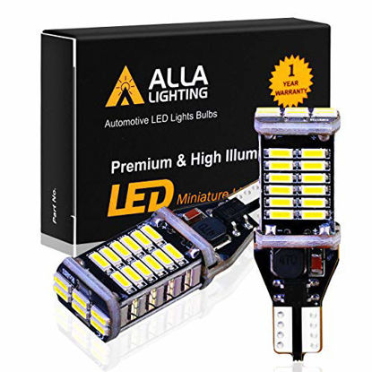 Picture of Alla Lighting 912 921 LED Reverse Light Bulbs Extremely Super Bright 4014 30-SMD CANBUS 921 LED Bulbs RV T15 T10 906 W16W Back up, Cargo Lights Replacement, 6000K Xenon White
