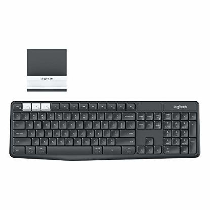 Picture of Logitech K375s Keyboard - Wireless Connectivity - Bluetooth/RF - Graphite, Off White