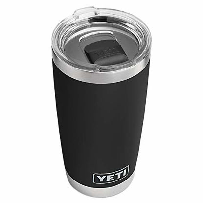 Picture of YETI Rambler 20 oz Tumbler, Stainless Steel, Vacuum Insulated with MagSlider Lid, Black