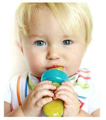 Picture of Nuby EZ Squee-Z Silicone Self Feeding Baby Food Dispenser - Colors May Vary