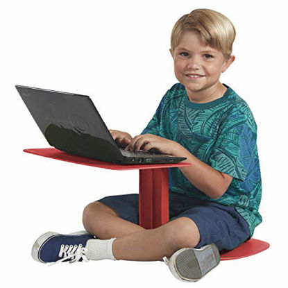 Picture of ECR4Kids - ELR-15810-RD The Surf Portable Lap Desk, Flexible Seating for Homeschool and Classrooms, One-Piece Writing Table for Kids, Teens and Adults, GREENGUARD [Gold] Certified, Red