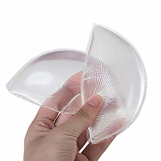 Women Soft Silicone Bra Inserts Breast Chest Enhancer Pads  Push-up/Gathering for A/B/C Cup, Transparent