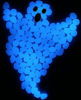 Picture of chic style 300pcs Glow in The Dark Garden Pebbles, Gardening Luminous Glow Stones Outdoor Decor Glowing Water Fish Tank Gravel (Blue)
