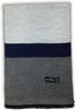 Picture of Bleu Nero Luxurious Winter Scarf for Men and Women - Large Selection of Unique Design Scarves - Super Soft Premium Cashmere Feel Grey Navy Two-sided Stripes