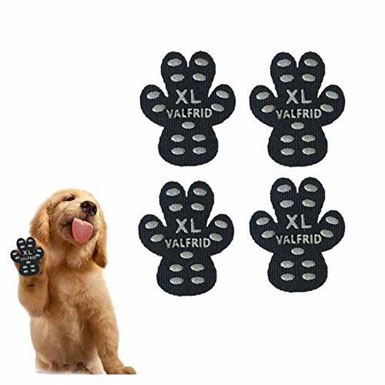 Picture of VALFRID Dog Paw Protector Anti-Slip Grips to Keeps Dogs from Slipping On Hardwood Floors,Disposable Self Adhesive Resistant Dog Shoes Booties Socks Replacemen XL 24 Pieces