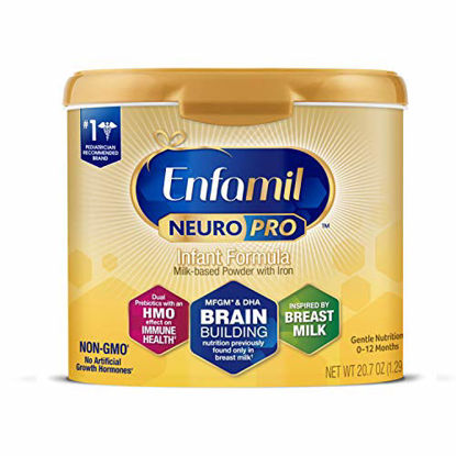 Picture of Enfamil NeuroPro Baby Formula Milk Powder Reusable Tub, 20.7 oz -Brain Building Nutrition Inspired by Breast Milk-Omega 3 DHA, Non-GMO, MFGM, Prebiotics, Iron & Immune Support (Package May Vary)