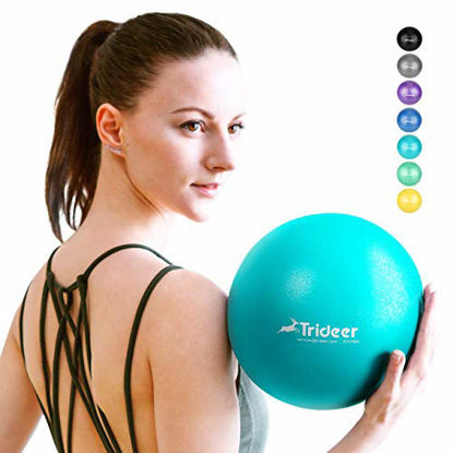 Picture of Trideer Pilates Ball, Barre Ball, Mini Exercise Ball, 9 Inch Small Bender Ball, Pilates, Yoga, Core Training and Physical Therapy, Improves Balance, Core Strength & Posture (Turkis (23cm))