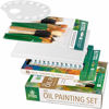 Picture of Norberg & Linden XXL Oil Paint Set - 24 Paints, 25 Brushes, 1 Canvas, and Art Palette - Oil Painting Supplies for Kids and Adults, Paint Supplies