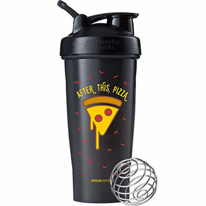 Picture of BlenderBottle Just for Fun Classic Shaker Bottle Perfect for Protein Shakes and Pre Workout, 28-Ounce, After This, Pizza