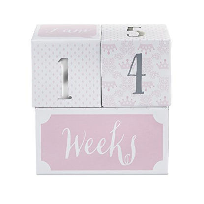 Picture of Baby Aspen My First Milestone Princess Age Blocks | Baby Picture Props for Photo Sharing The First Year