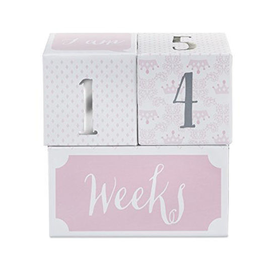 Picture of Baby Aspen My First Milestone Princess Age Blocks | Baby Picture Props for Photo Sharing The First Year
