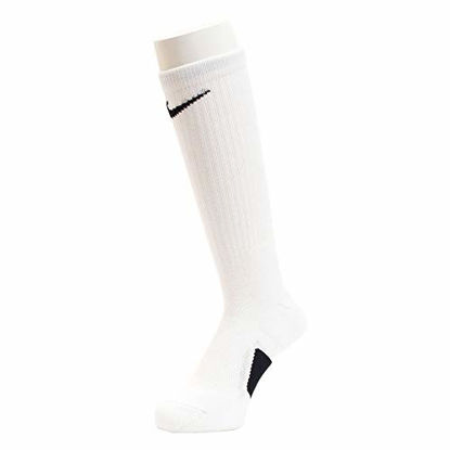 Picture of Nike Elite Basketball Crew Socks (White/Black/Black, Medium)