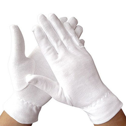Picture of Dermrelief Cotton Gloves - for Beauty, Dry Hands, Eczema, Dermatitis and Psoriasis (Medium, 3 Pairs)