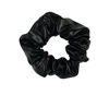 Picture of HOCONO 4 Pack Black and Gold Leather Hair Scrunchies Scrunchy Bobbles Elastic Hair Bands Ties Hair Accessories Wrist Band Cosplay Show for Women Girls