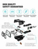 Picture of USB C Car Charger, 2 Sockets Cigarette Lighter Splitter 12/24V 80W Dual USB Type-C Ports Separate Switch LED Voltage Display Built-in Replaceable 10A Fuse Compatible Mobile Cell Phone GPS Dash Cam