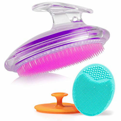 Picture of Exfoliating Brush For Razor Bumps and Ingrown Hair Treatment, Silicone Face Scrubbers, Face and Body Exfoliator Set - Perfect for Dry Brushing, by Dylonic