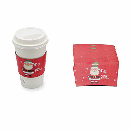 Picture of 25pcs Christmas Coffee Cup Tea Cup Sleeves, 12 oz 16 oz
