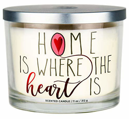 Picture of Aromascape PT41417 "Home is Where the Heart Is" 3-Wick Scented Candle (Brown Sugar Pecan, Cinnamon Bark, and Nutmeg), 11-Ounce