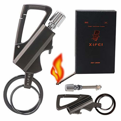 Picture of XIFEI Keychain Bottle Opener and Matchstick Fire Starte Great Keychain Kerosene Lighter