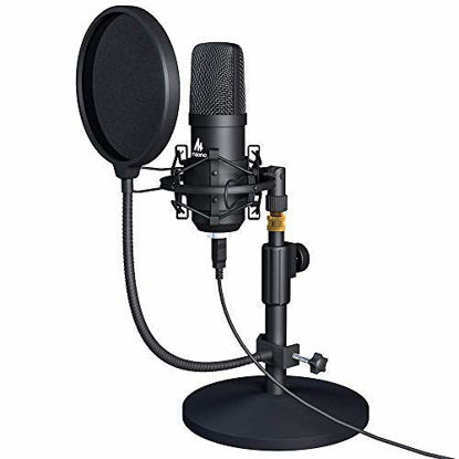 Picture of USB Microphone Kit 192KHZ/24BIT MAONO AU-A04T PC Condenser Podcast Streaming Cardioid Mic Plug & Play for Computer, YouTube, Gaming Recording