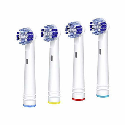 Picture of Replacement Toothbrush Heads Compatible with Oral B Braun, 4 Pack Professional Electric Toothbrush Heads Brush Heads Refill for Oral-B 7000/Pro 1000/9600/ 500/3000/8000