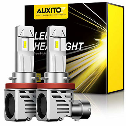 Picture of AUXITO H11 H8 H9 LED Headlight Bulbs 12000lm Per Set 6500K Cool White Wireless Headlight LED Bulb, Pack of 2