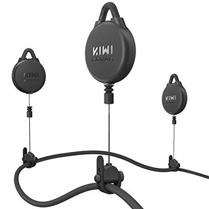 Picture of [Pro Version] KIWI design VR Cable Management, 6 Packs Retractable Ceiling Pulley System for HTC Vive/Vive Pro/Oculus Rift/Rift S/Link Cable for Oculus Quest/Quest 2/Valve Index VR Accessories (Black)