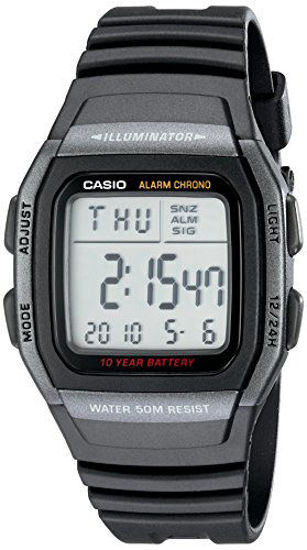 Picture of Casio Men's Classic Quartz Watch with Resin Strap, Black, 22 (Model: EAW-W-96H-1BV)