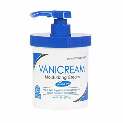 Picture of Vanicream Moisturizing Cream with Pump, White, Fragrance Free, 16 Oz