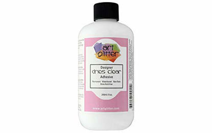 Picture of Art Institute Glitter Refill Bottle, 8 oz - Single Pack, 4336846143 Dries Clear Adhesive Glue 8 Ounce (Flat Cap) Re