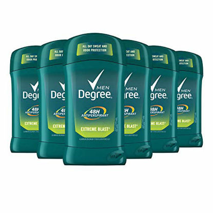 Picture of Degree Men Original Antiperspirant Deodorant 48-Hour Odor Protection Extreme Blast Mens Deodorant Stick 2.7 oz, 6 Count