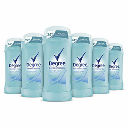 Picture of Degree Antiperspirant Deodorant 24 Hour Dry Protection Shower Clean Deodorant for Women 2.6 oz, 6 Count