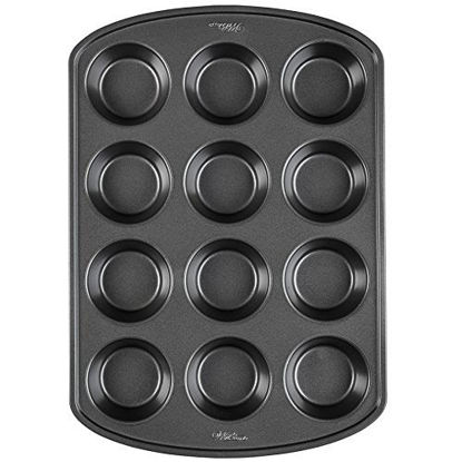 Picture of Wilton Perfect Results Premium Non-Stick Bakeware Muffin and Cupcake Pan, 12-Cup, STANDARD, Silver