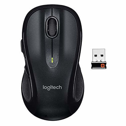 Picture of Logitech M510 Wireless Computer Mouse - Comfortable Shape with USB Unifying Receiver, with Back/Forward Buttons and Side-to-Side Scrolling, Dark Gray