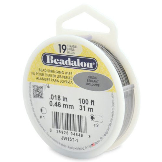 Picture of Beadalon 19-Strand 0.018" (0.46 mm) 100 ft (30.5 m) Bright Bead Stringing Wire