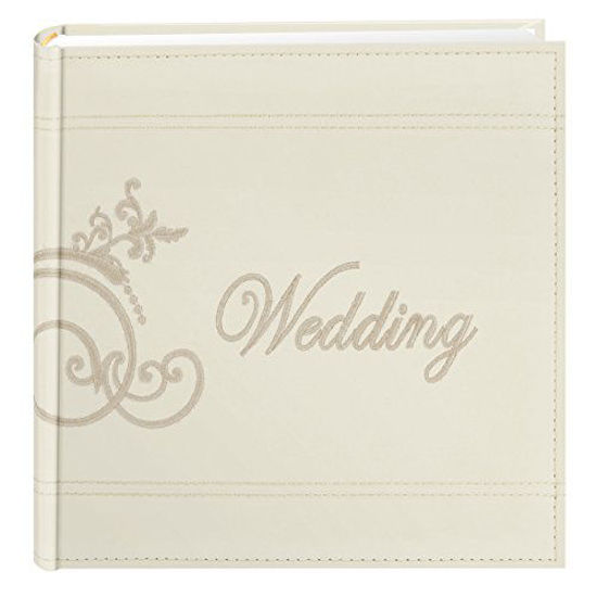 Picture of Pioneer Embroidered Scroll and Wedding Sewn Leatherette Cover Photo Album, Ivory