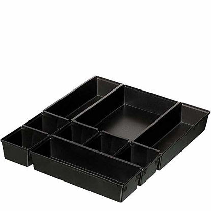 Picture of Dial Industries B689K Drawer Organizer Tray Set, Black