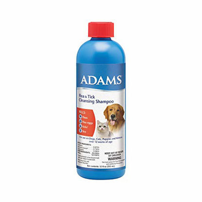 Picture of Adams Flea and Tick Cleansing Shampoo, 12-Ounce, Clear